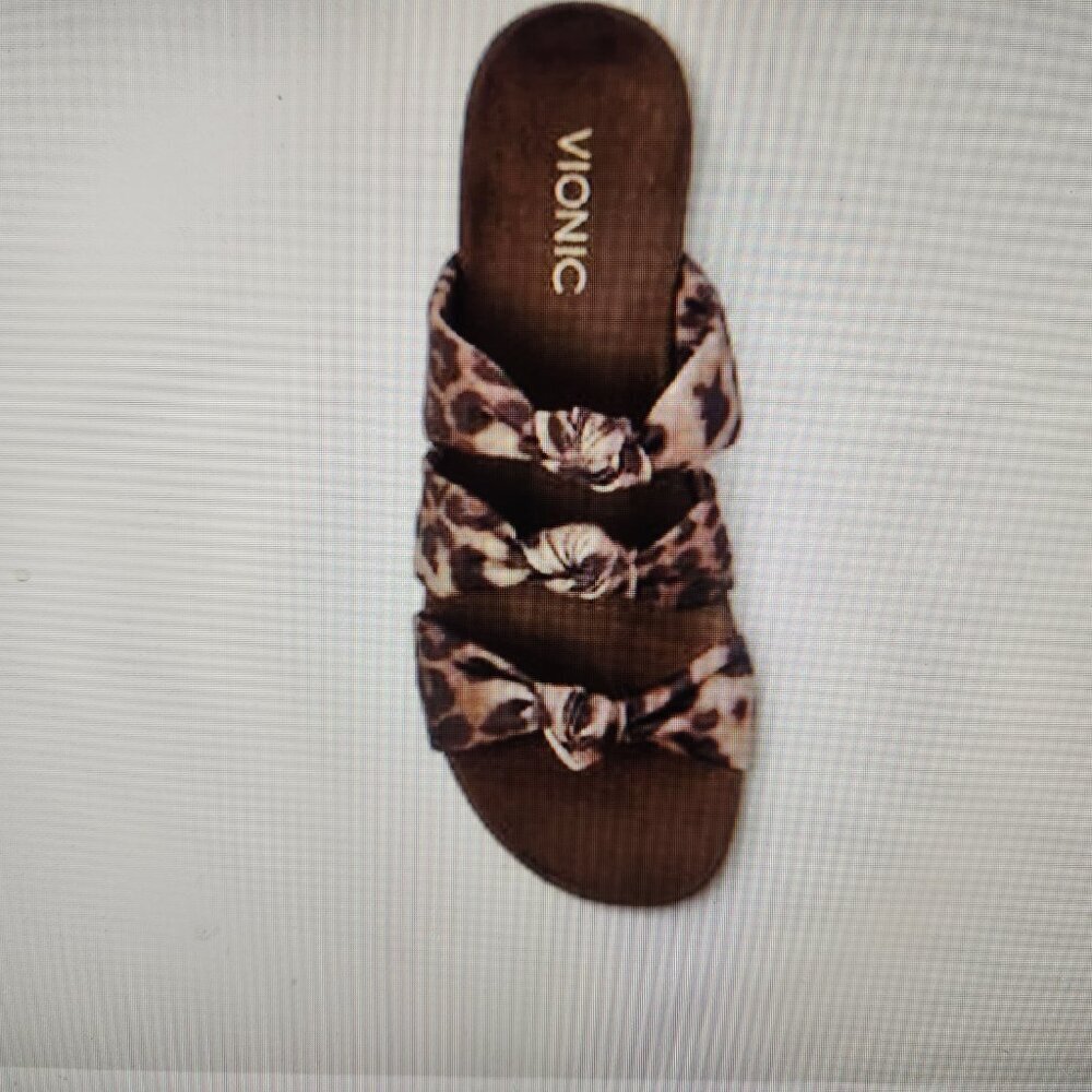 Vionic Park Rizzo - Women's Wedge Sandals Tan Leopard. NIB. Size: Various - Picture 3 of 12